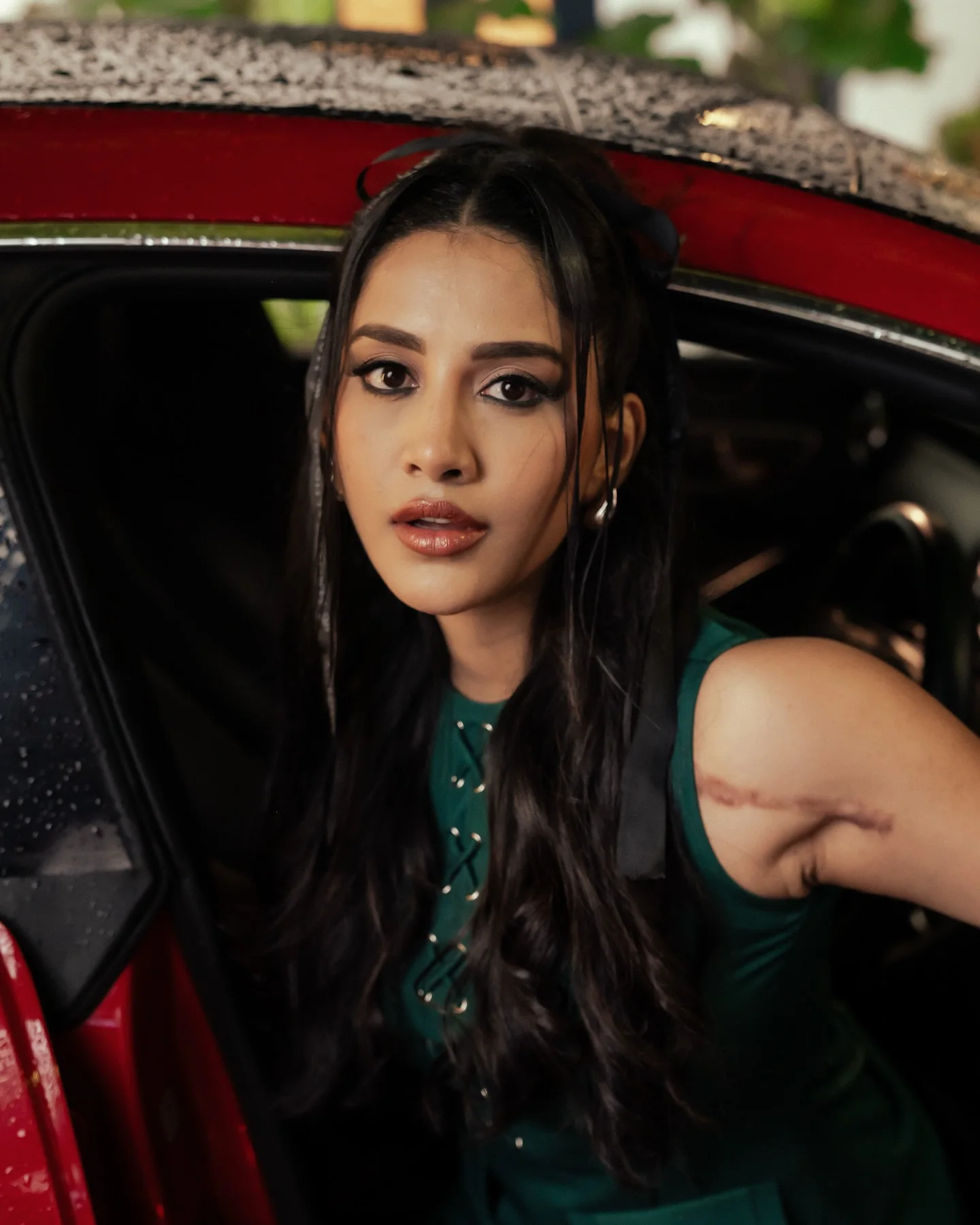 Nabha Natesh Stylish Poses in Car