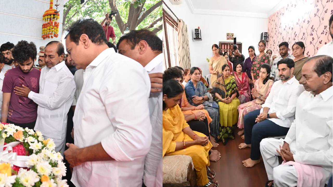 మాగంటి గోపీనాథ్ కుటుంబ సభ్యులను ఓదార్చిన కేసీఆర్, లోకేశ్, కేటీఆర్