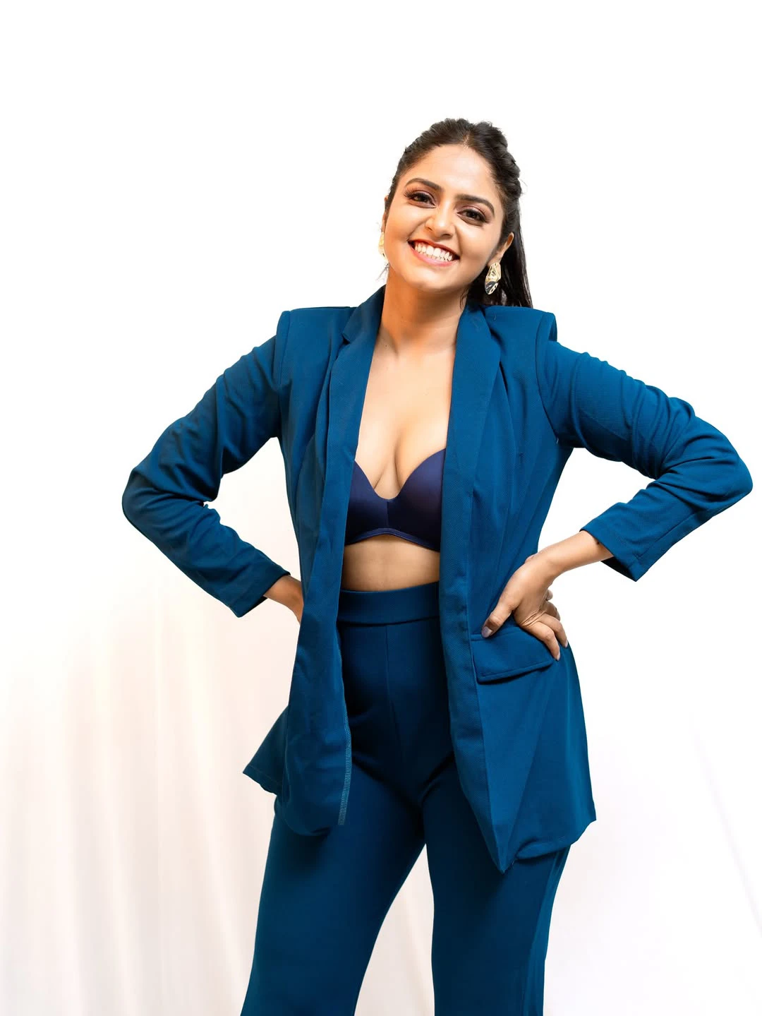 Pragya Nayan Stylish Poses in Blue Suit