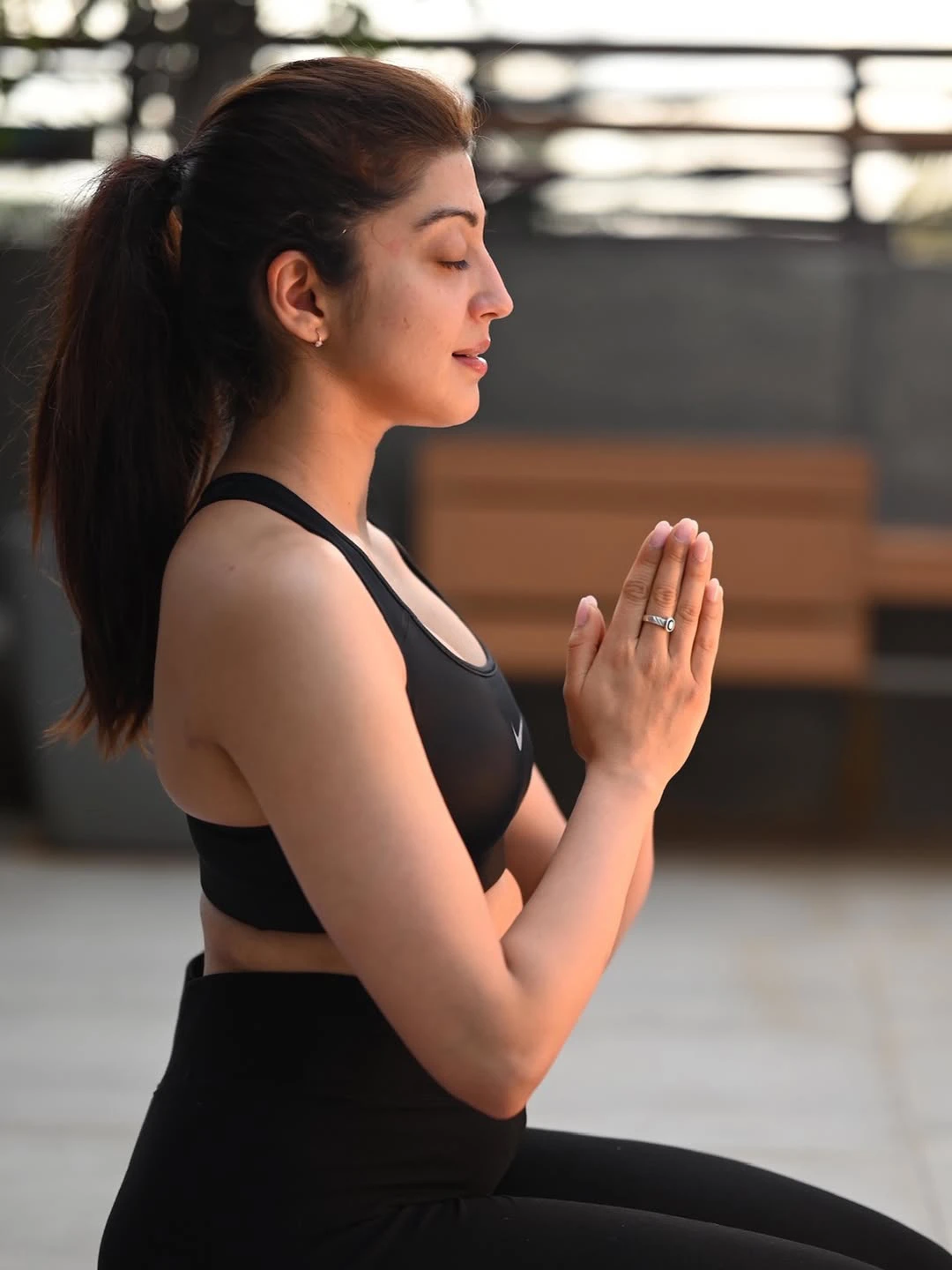 Pranita Subhash Yoga Day Photos