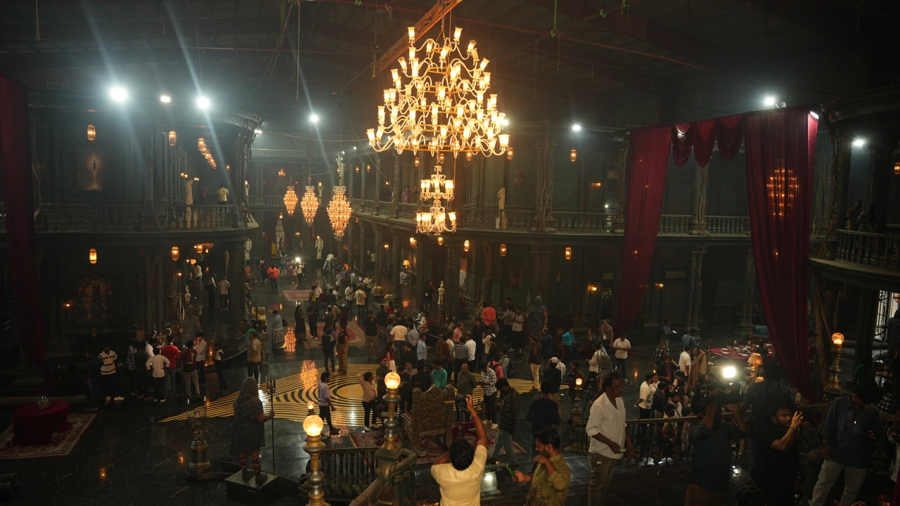 Prabhas Raja Saab Set Photos