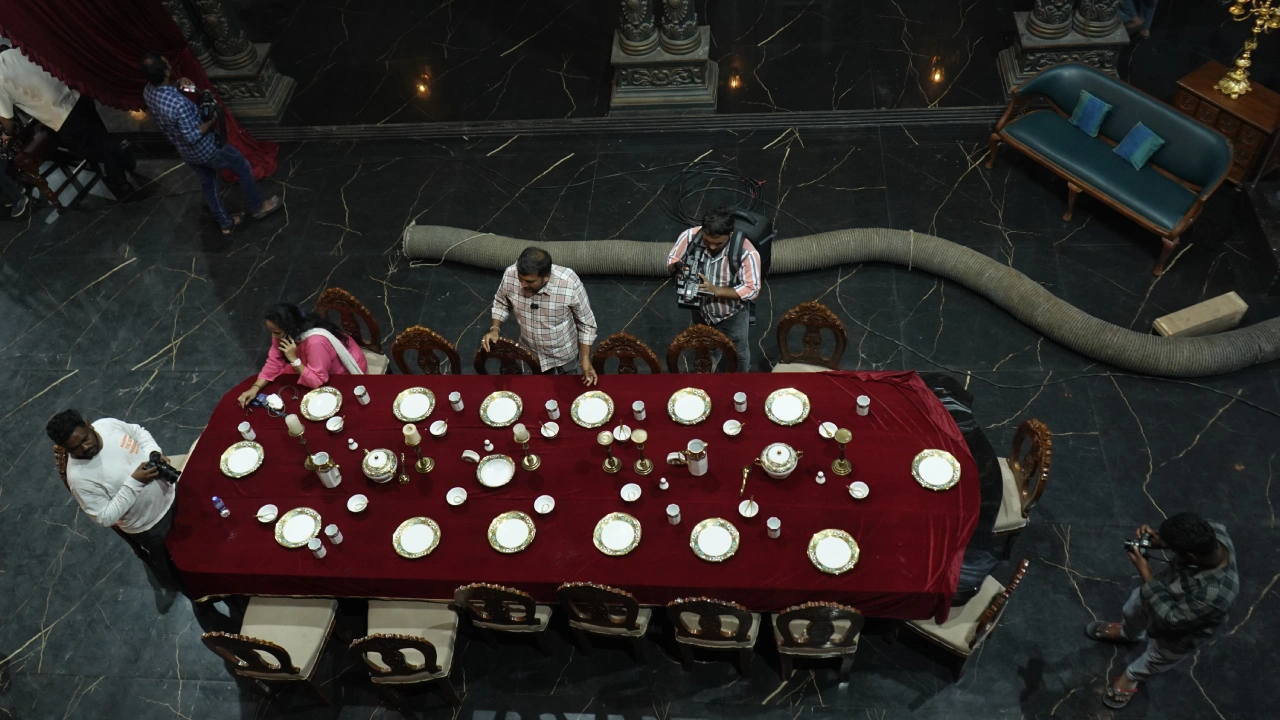 Prabhas Raja Saab Set Photos