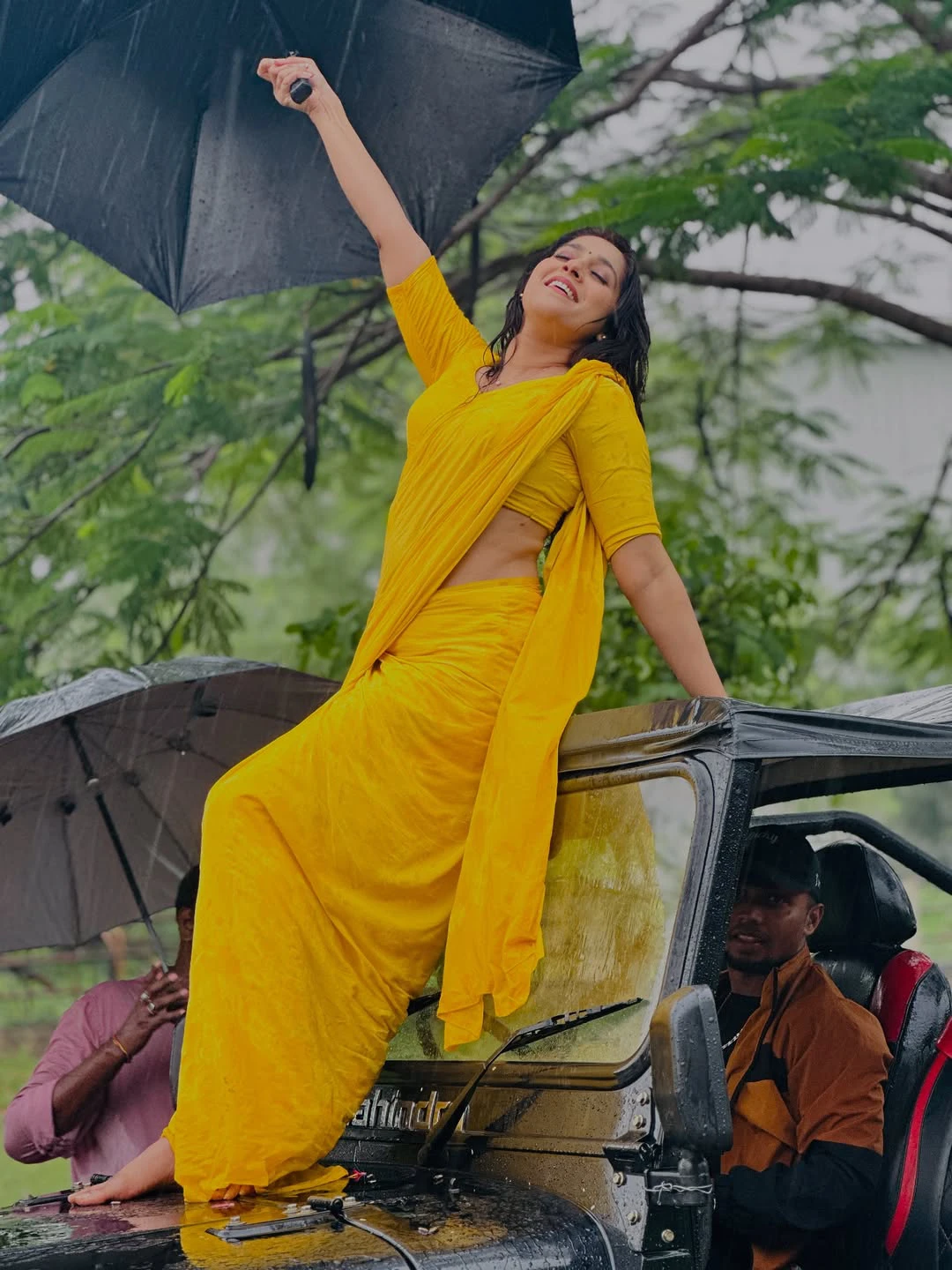 Rashmi Gautam Enjoying in Rain