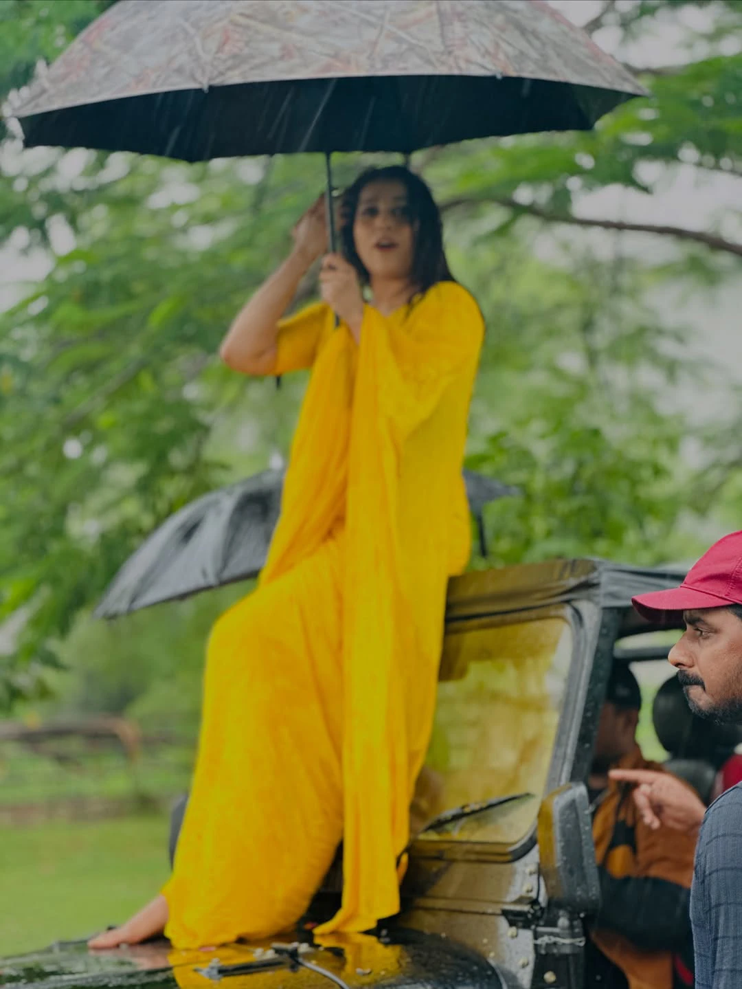 Rashmi Gautam Enjoying in Rain