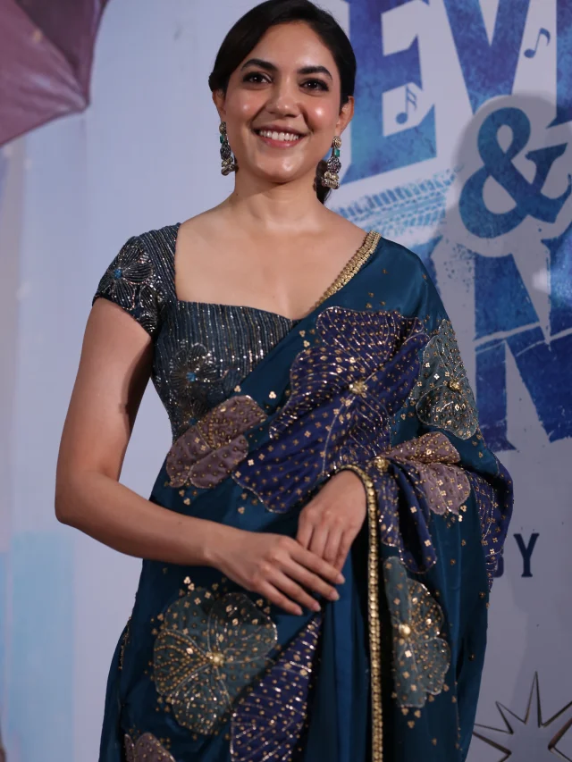 Ritu Varma Shines in Saree at Devika and Danny Press Meet