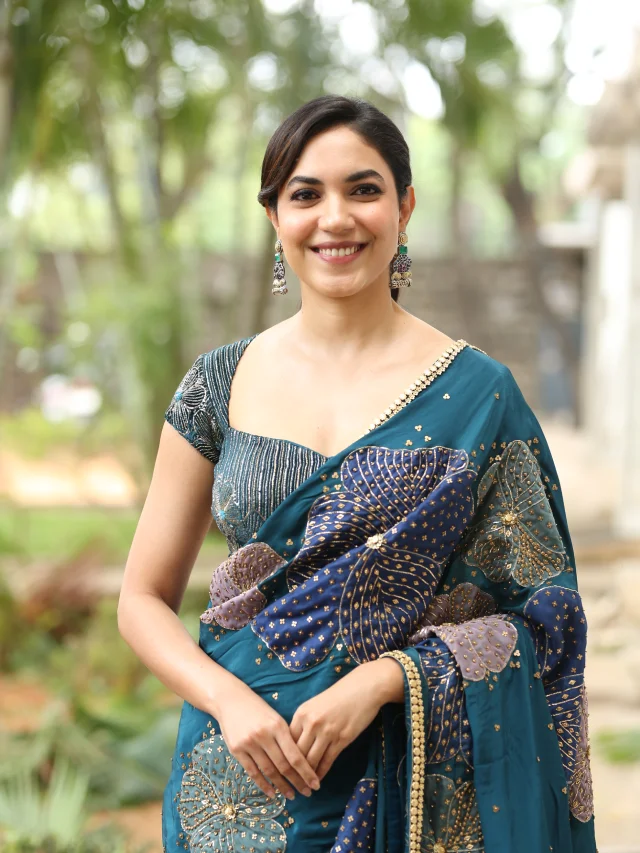 Ritu Varma Shines in Saree at Devika and Danny Press Meet