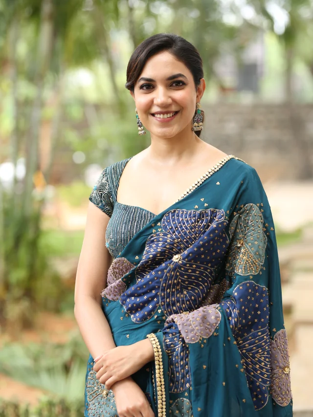 Ritu Varma Shines in Saree at Devika and Danny Press Meet