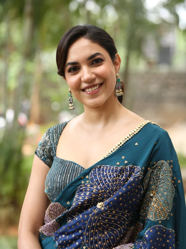 Ritu Varma Shines in Saree at Devika and Danny Press Meet