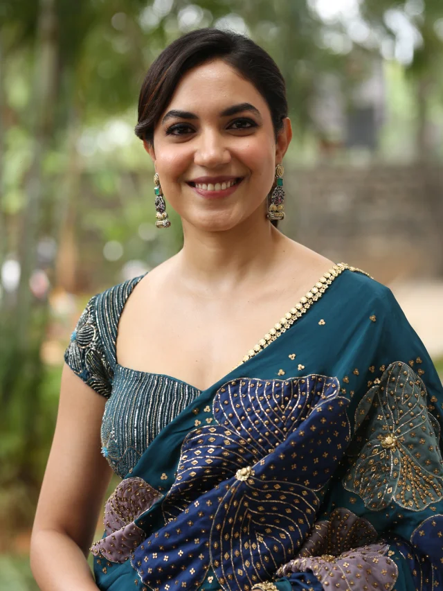 Ritu Varma Shines in Saree at Devika and Danny Press Meet