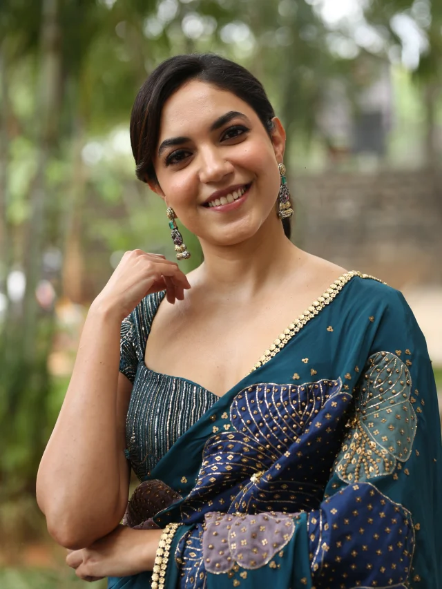 Ritu Varma Shines in Saree at Devika and Danny Press Meet