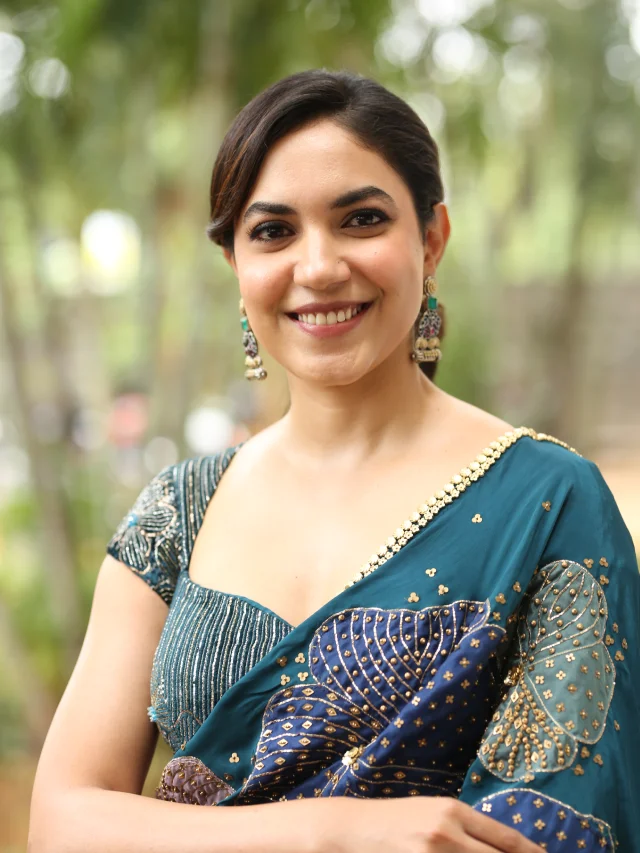 Ritu Varma Shines in Saree at Devika and Danny Press Meet