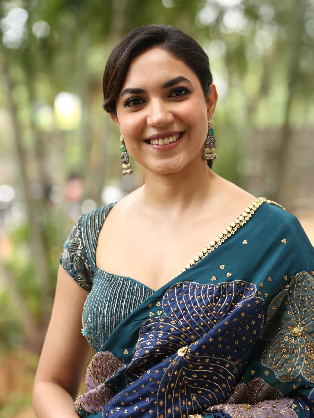 Ritu Varma Shines in Saree at Devika and Danny Press Meet