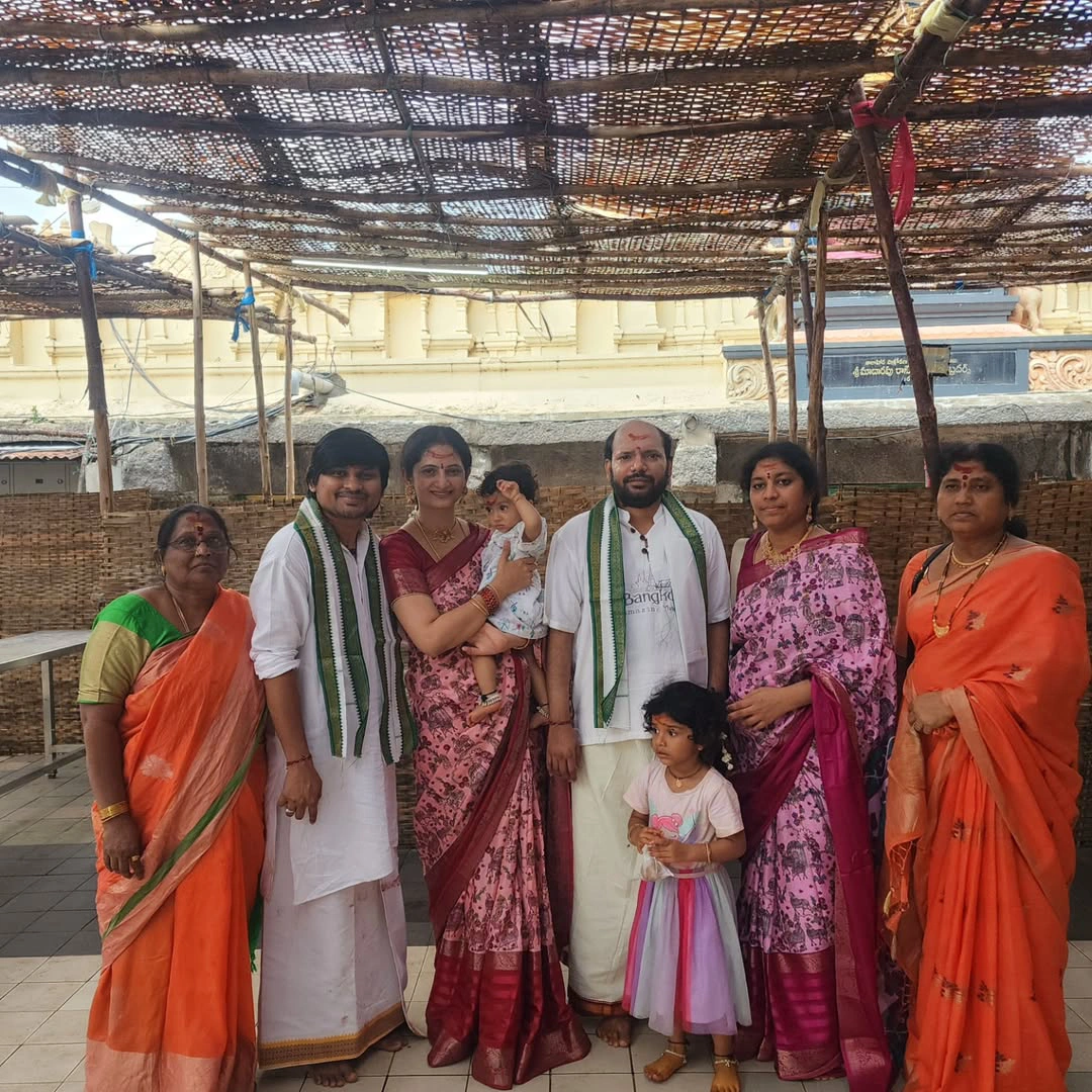 Jabardasth Rocking Rakesh and Sujatha Famili Visits Warangal Bhadrakali Temple