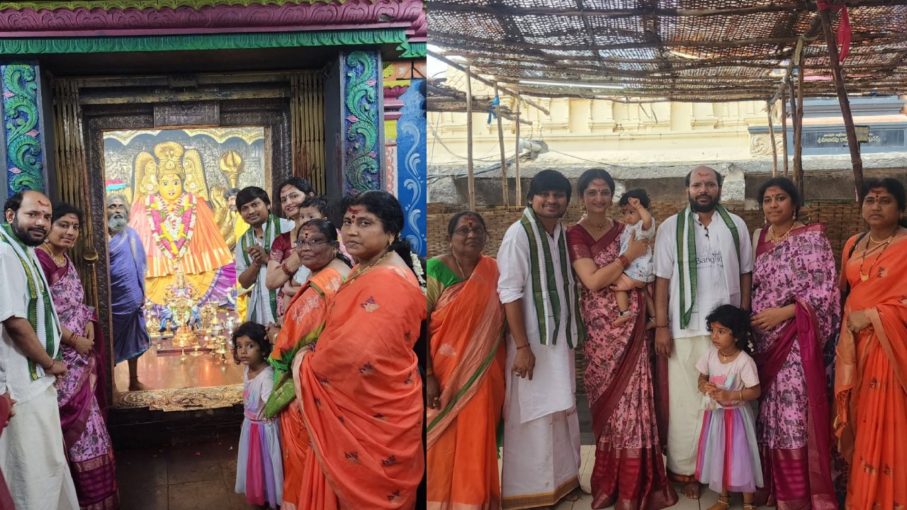 Jabardasth Rocking Rakesh : వరంగల్ భద్రకాళి ఆలయంలో జబర్దస్త్ రాకింగ్ రాకేష్ – సుజాత ఫ్యామిలీ.. ఫోటోలు చూశారా..?