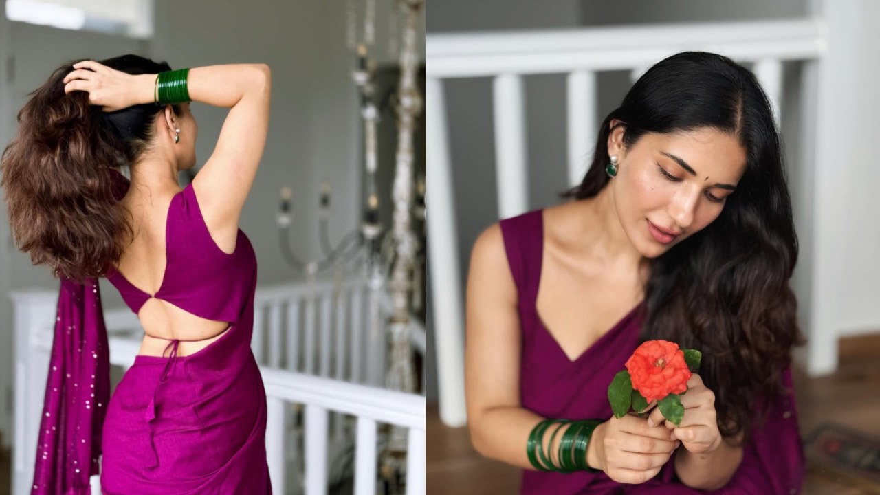 Ruhani Sharma : చీరకట్టులో రుహాణి శర్మ క్యూట్ పోజులు..