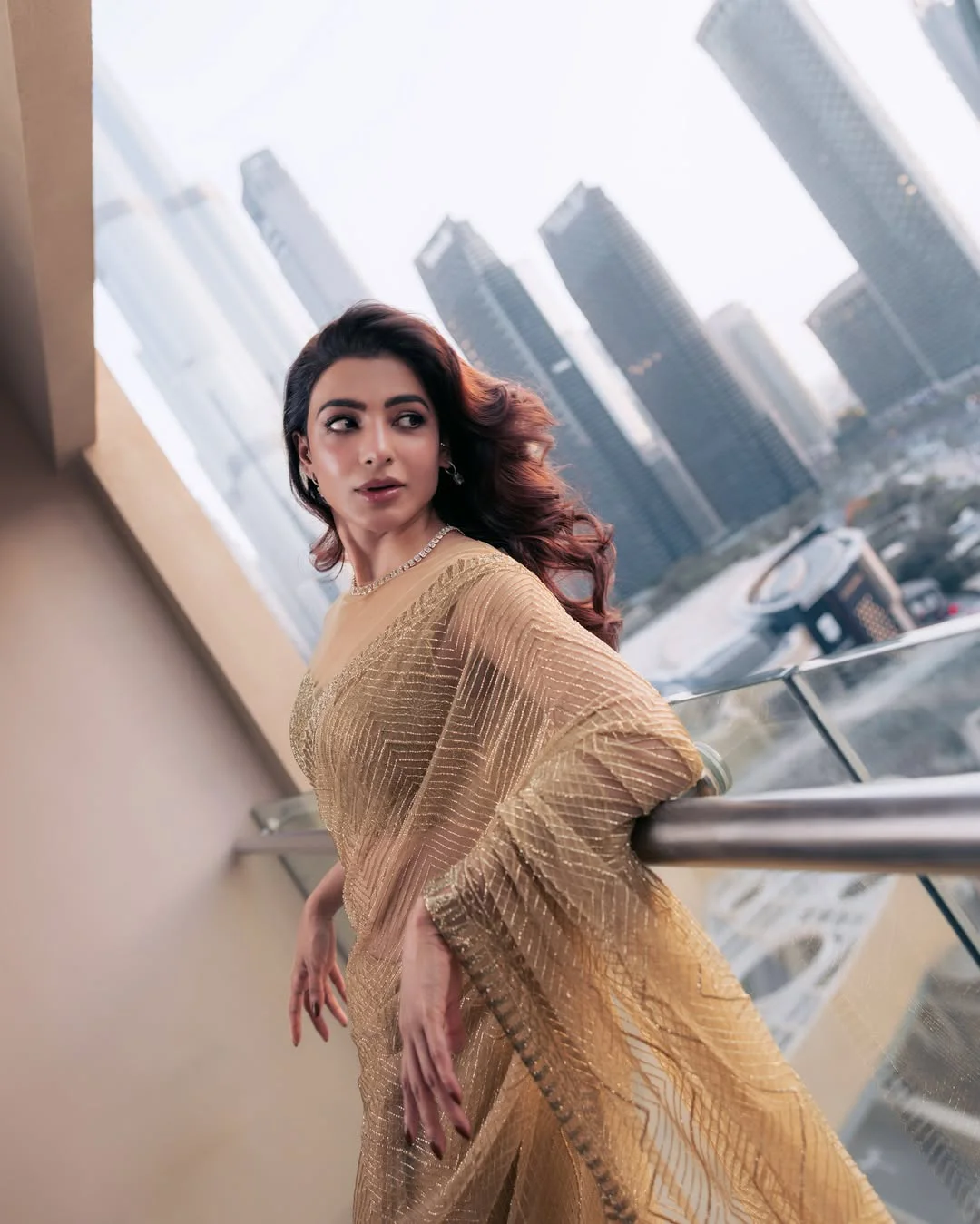 Samantha Attends Dubai Event in Saree