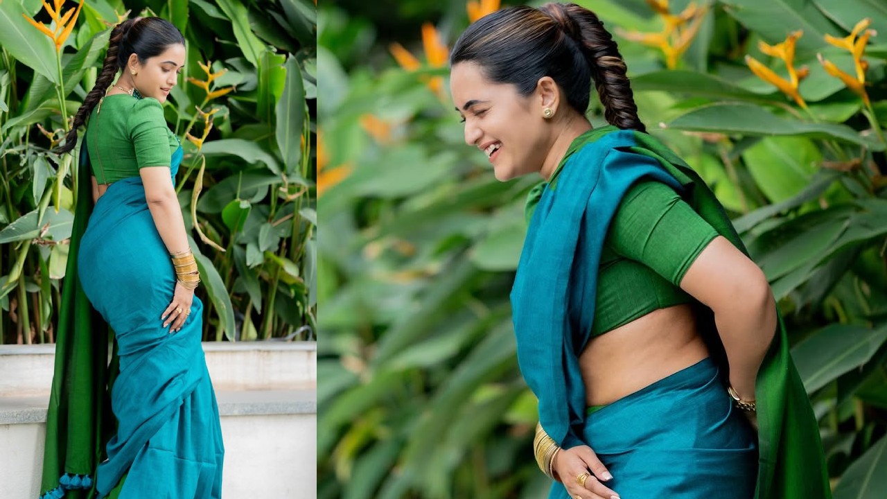 Anchor Sravanthi : చీరకట్టులో యాంకర్ స్రవంతి.. వెరైటీ స్టైల్ లో జడ అల్లుకొని..