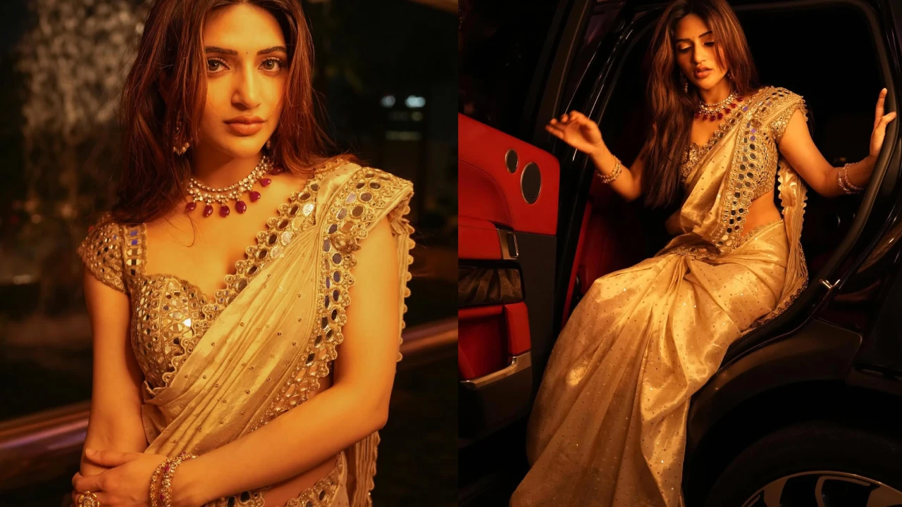 Sreeleela : చీరకట్టులో శ్రీలీల గోల్డెన్ మెరుపులు..