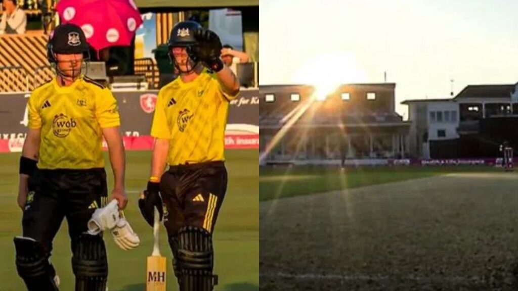 Sun stops play in Kent vs Gloucestershire Vitality T20 Blast clash