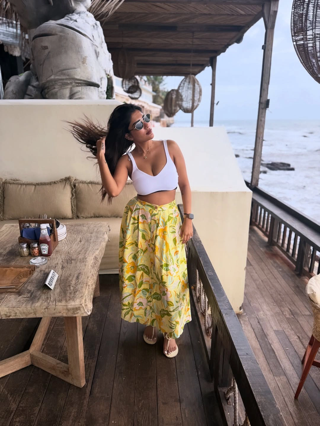 Supritha Enjoying Vacation at Beach