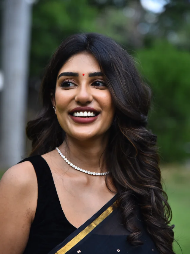 Supritha Stunning Looks in Black Saree