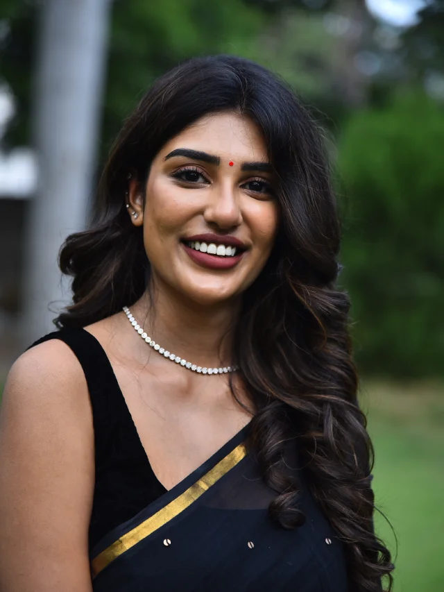 Supritha Stunning Looks in Black Saree