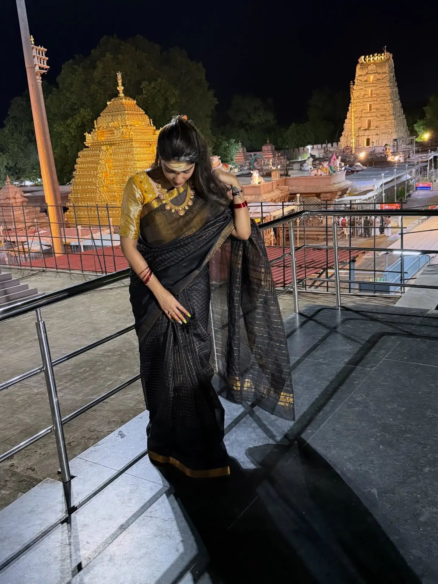 Surekhavani Daughter Supritha Visit Srisailam