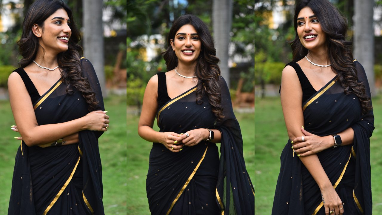 Supritha : హీరోయిన్ గా ఎంట్రీ ఇస్తున్న సుప్రీత.. సినిమా ఈవెంట్లో ఇలా నలుపు చీరలో..