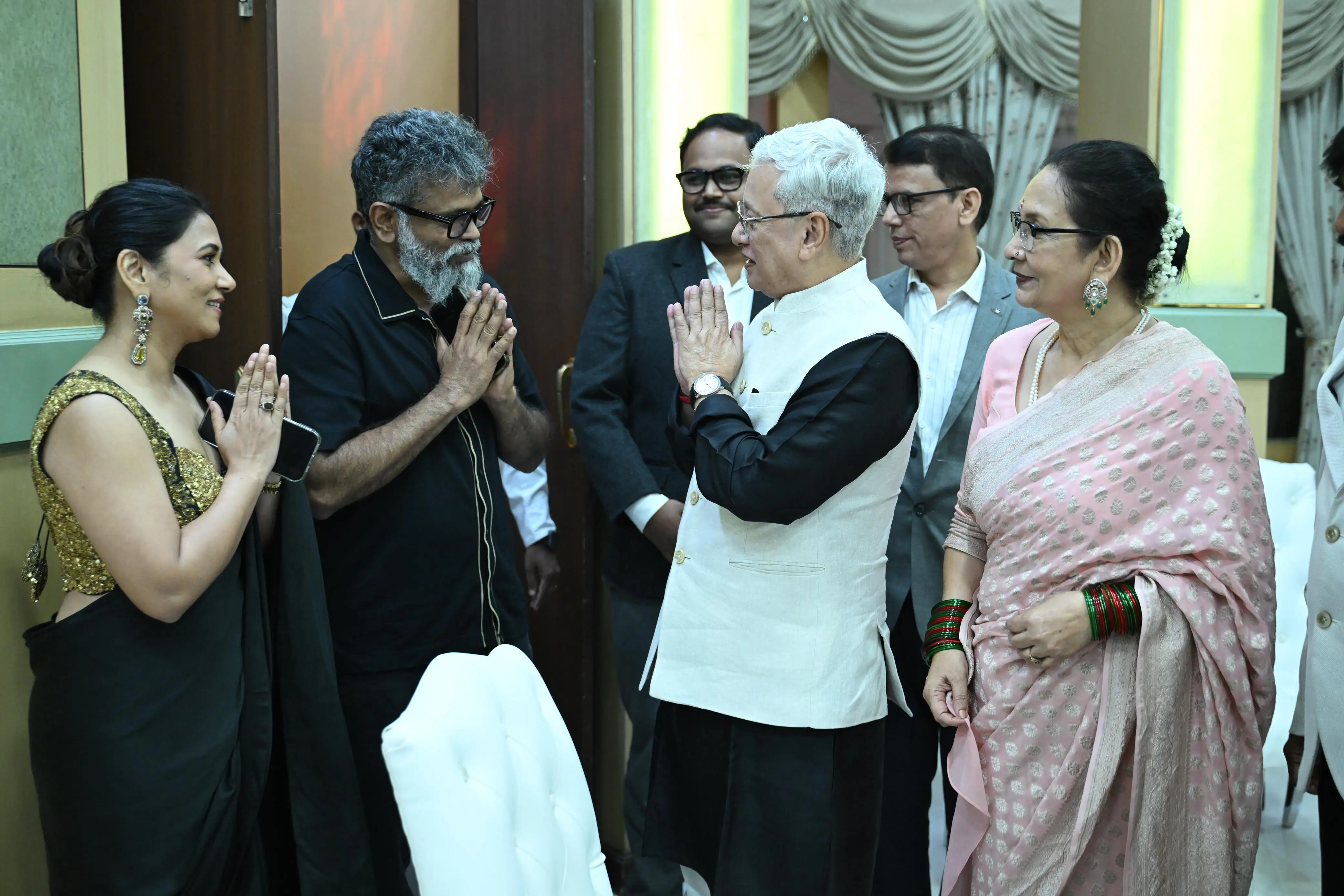 Sukumar and Thabitha Meets Governor of Telangana and Miss World