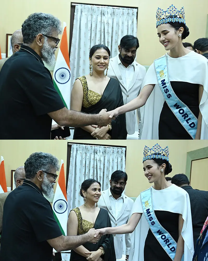 Sukumar and Thabitha Meets Governor of Telangana and Miss World