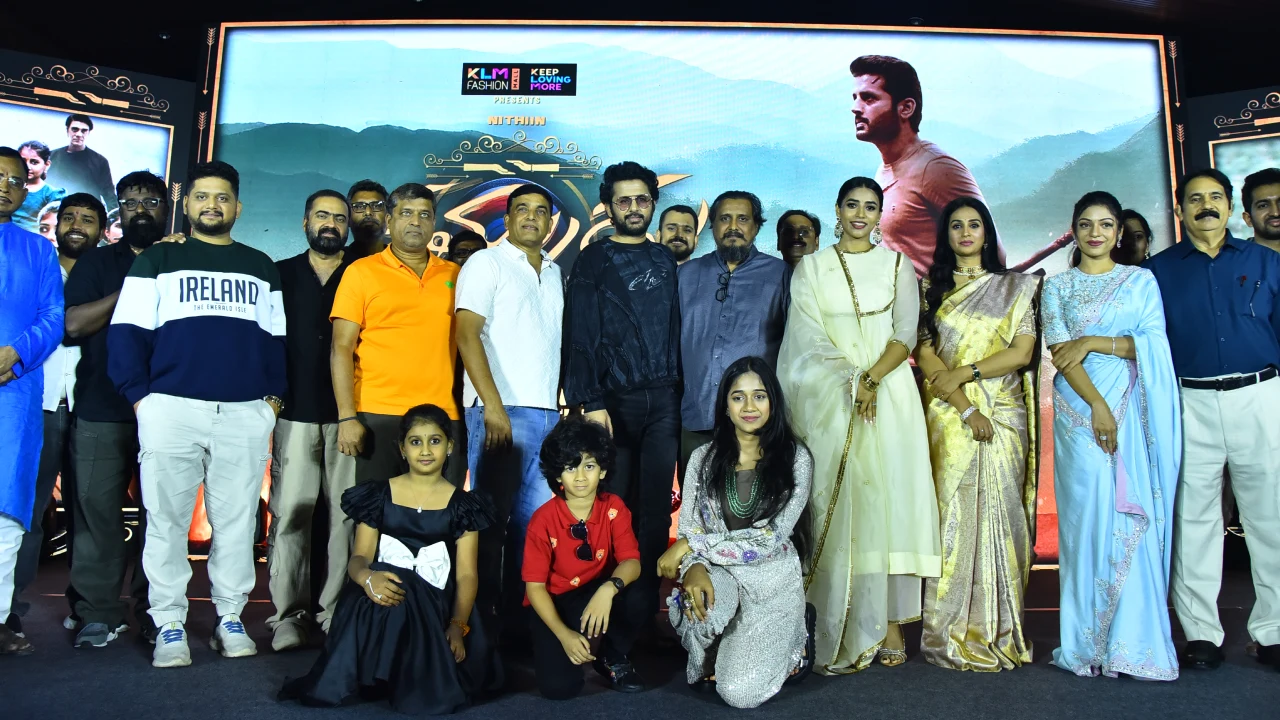 Thammudu Pre Release Event : నితిన్ ‘తమ్ముడు’ ప్రీ రిలీజ్ ఈవెంట్ వేడుక.. ఫొటోలు..