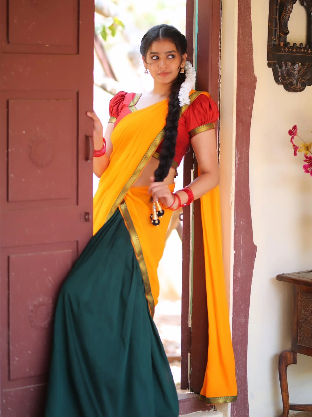 Vismaya Sri Stunning Looks in Half Saree