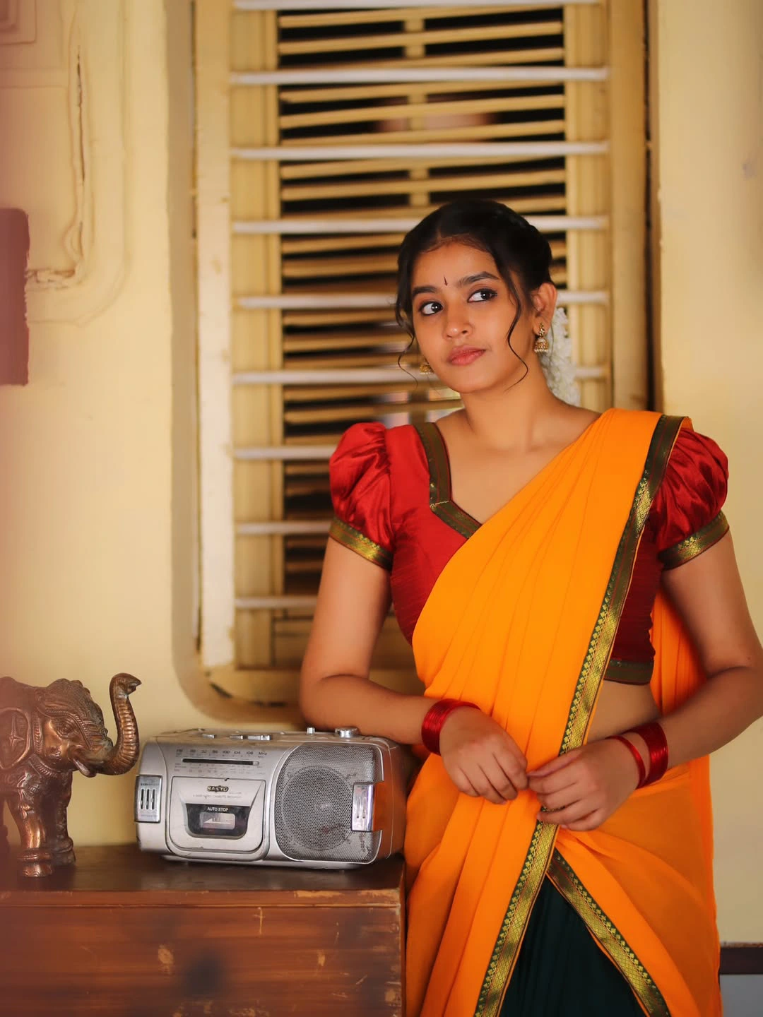 Vismaya Sri Stunning Looks in Half Saree