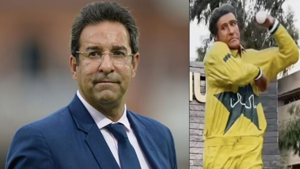 Wasim Akram statue