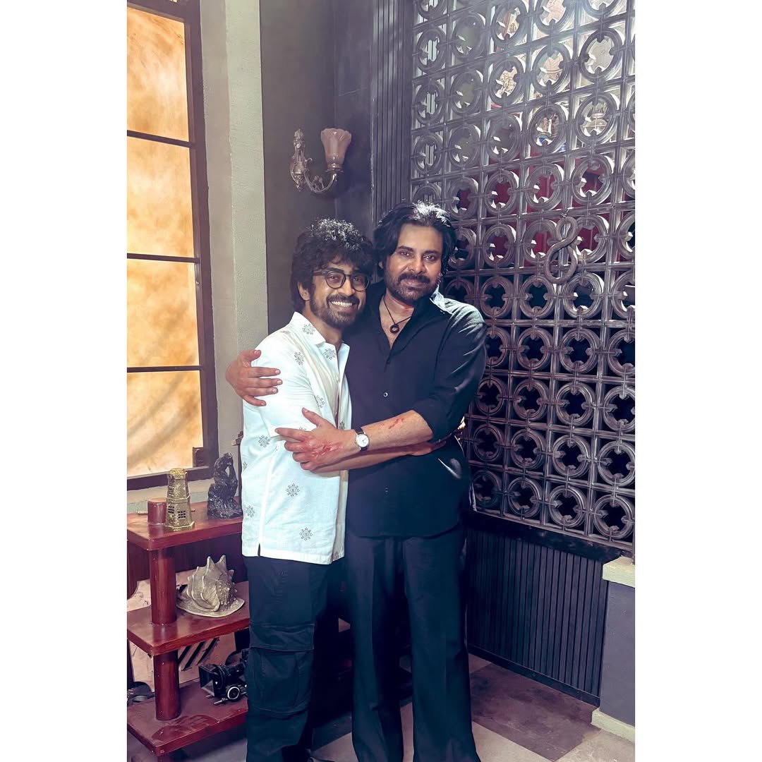 Tamil Star Arjun Das Shares Photos with Pawan Kalyan from They Call Him OG Movie Sets 
