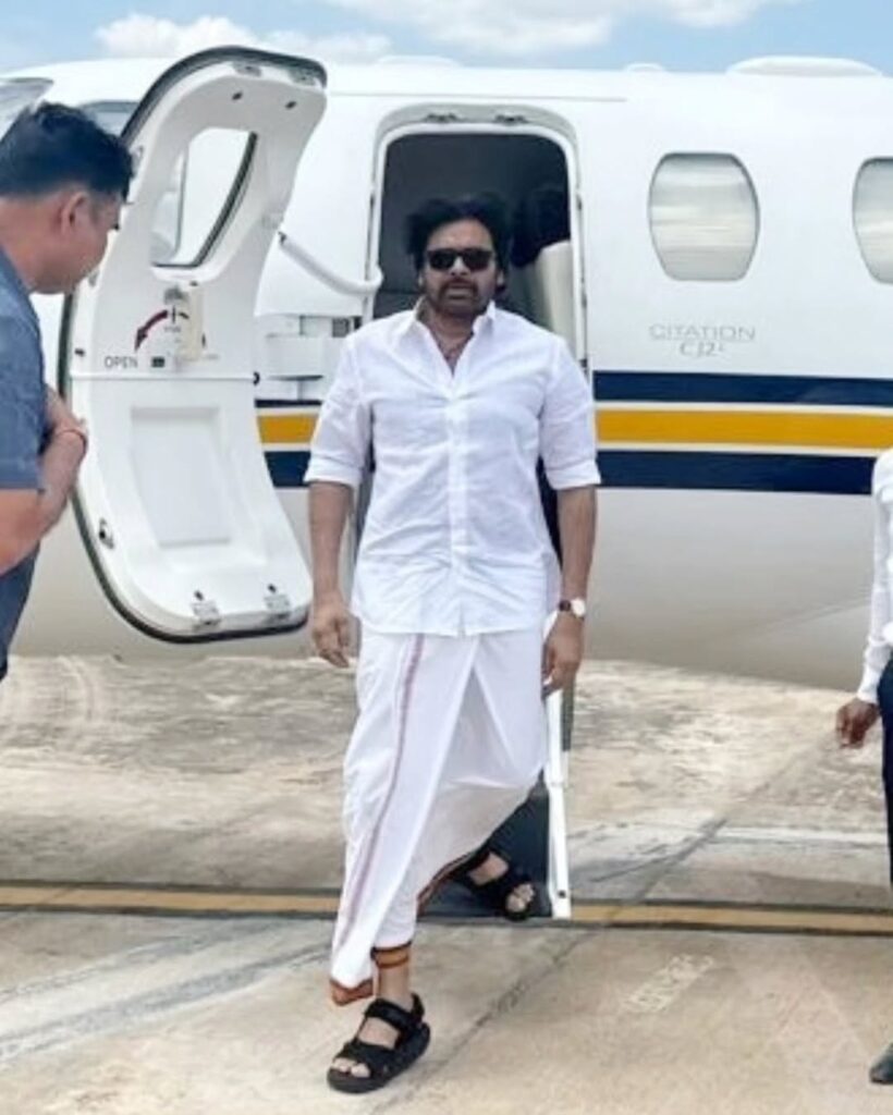 Pawan Kalyan Went to Tamilnadu with Panchekattu Photos goes Viral 