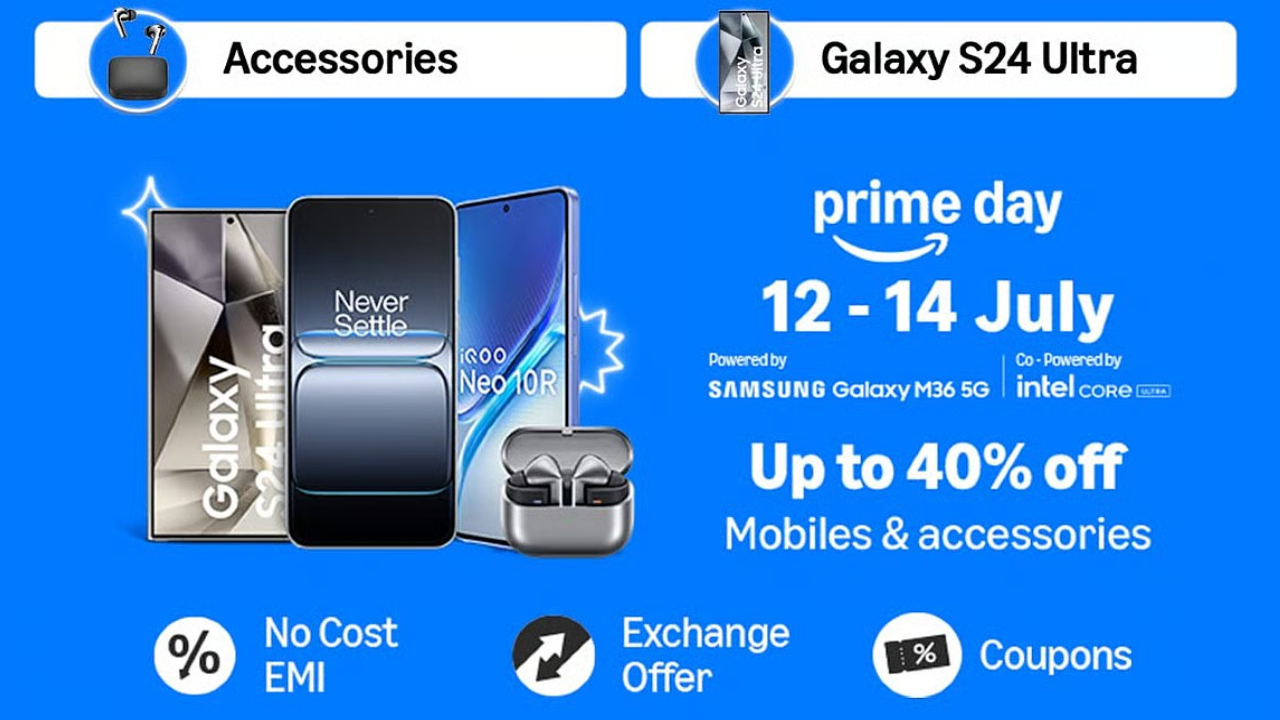 Amazon Prime Day 2025 : అమెజాన్ ప్రైమ్ డే సేల్ 2025.. శాంసంగ్ నుంచి వన్ప్లస్ ఫోన్ల వరకు టాప్ 5 డీల్స్ మీకోసం..! Amazon Prime Day 2025 : అమెజాన్ ప్రైమ్ డే సేల్ 2025.. శాంసంగ్ నుంచి వన్ప్లస్ ఫోన్ల వరకు టాప్ 5 డీల్స్ మీకోసం..!