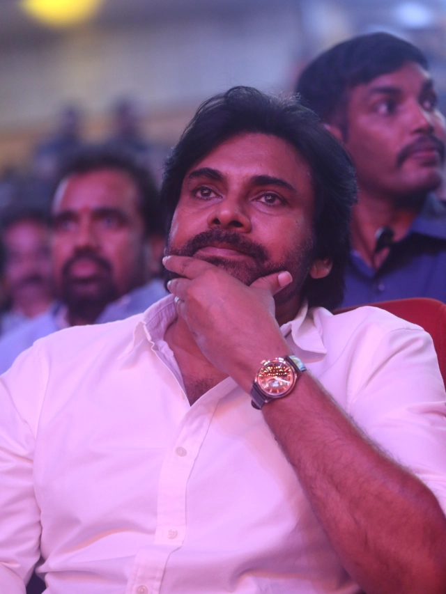 Pawan Kalyan With his Wife Anna Lezhneva in Hari Hara Veeramallu Pre Release event