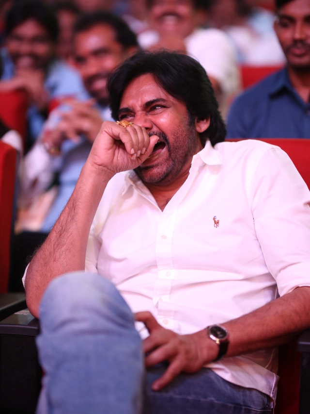 Pawan Kalyan With his Wife Anna Lezhneva in Hari Hara Veeramallu Pre Release event