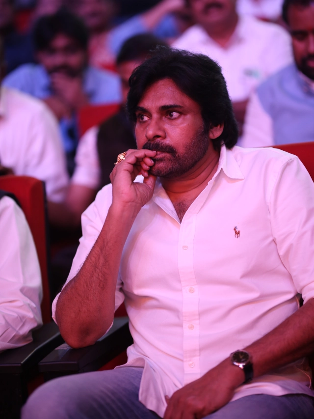 Pawan Kalyan With his Wife Anna Lezhneva in Hari Hara Veeramallu Pre Release event