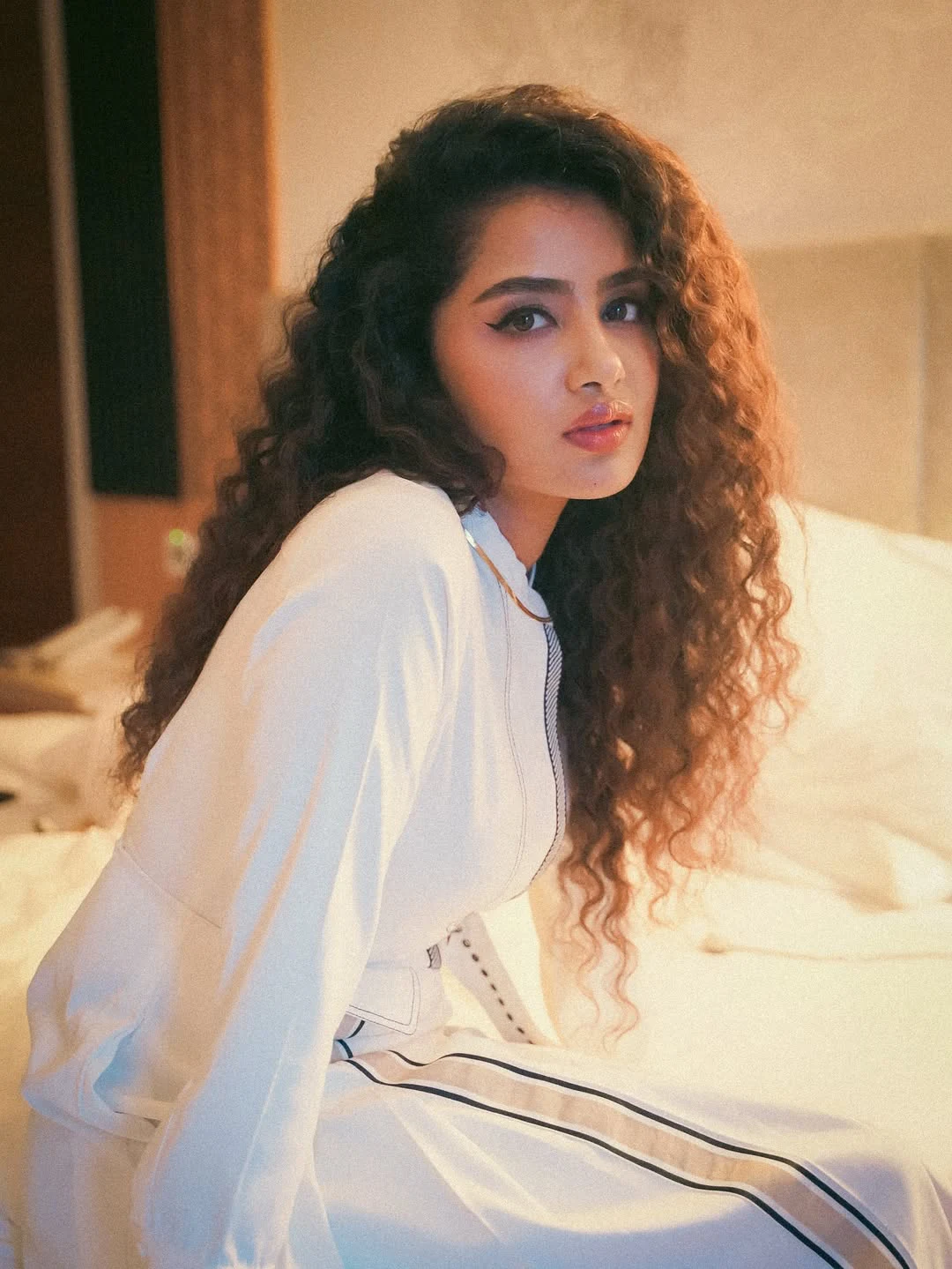 Anupama Parameswaran Stylish Looks in White Dress
