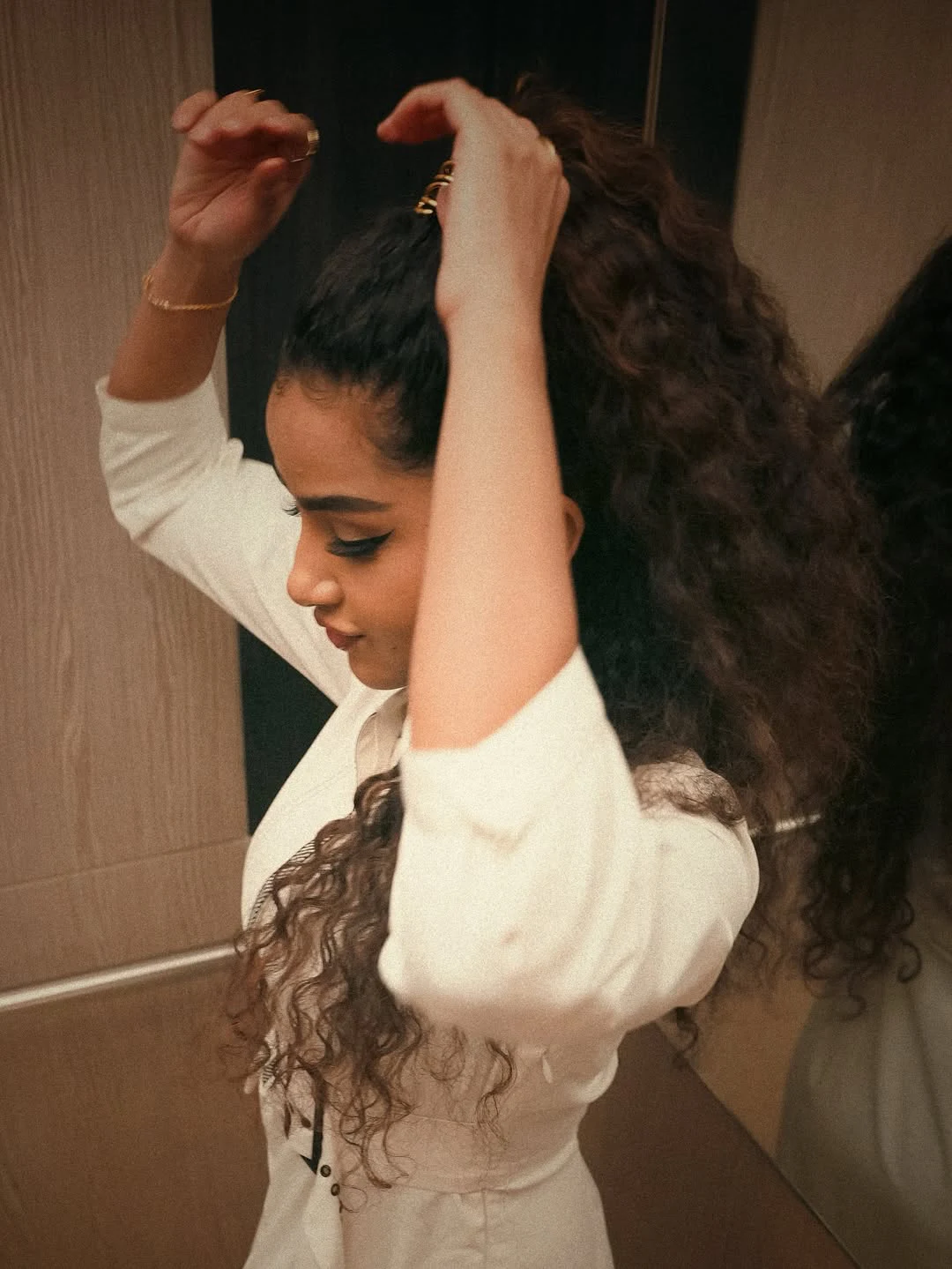 Anupama Parameswaran Stylish Looks in White Dress