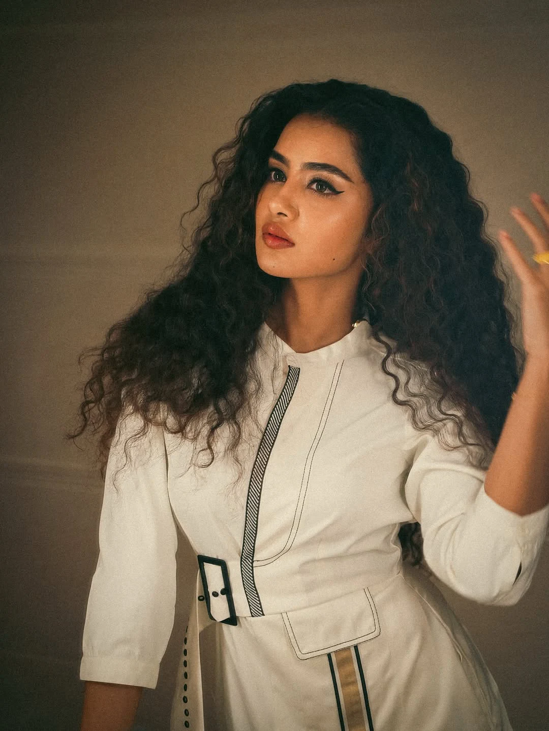 Anupama Parameswaran Stylish Looks in White Dress