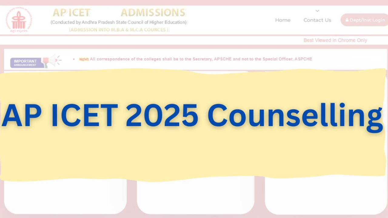 AP ICET 2025 Counselling: ఏపీ ఐసెట్ 2025 కౌన్సెలింగ్ ఇవాళ్టి నుంచే.. ఫస్ట్ ఫేజ్ రిజిస్ట్రేషన్లు మొదలు.. పూర్తి వివరాలు 320 AP ICET 2025 Counselling: ఏపీ ఐసెట్ 2025 కౌన్సెలింగ్ ఇవాళ్టి నుంచే.. ఫస్ట్ ఫేజ్ రిజిస్ట్రేషన్లు మొదలు.. పూర్తి వివరాలు 320