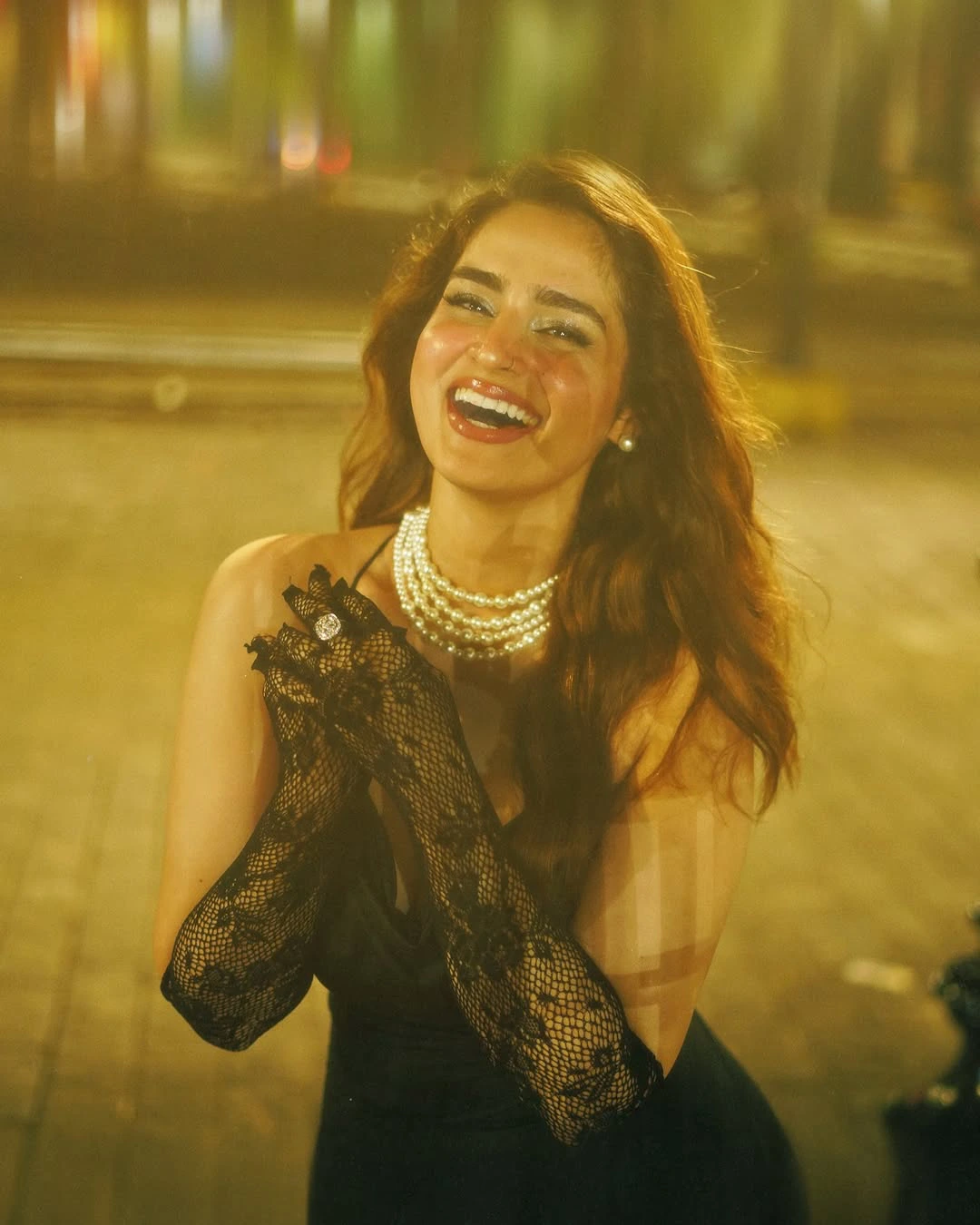 Ayesha Khan Stunning Looks in Black Dress