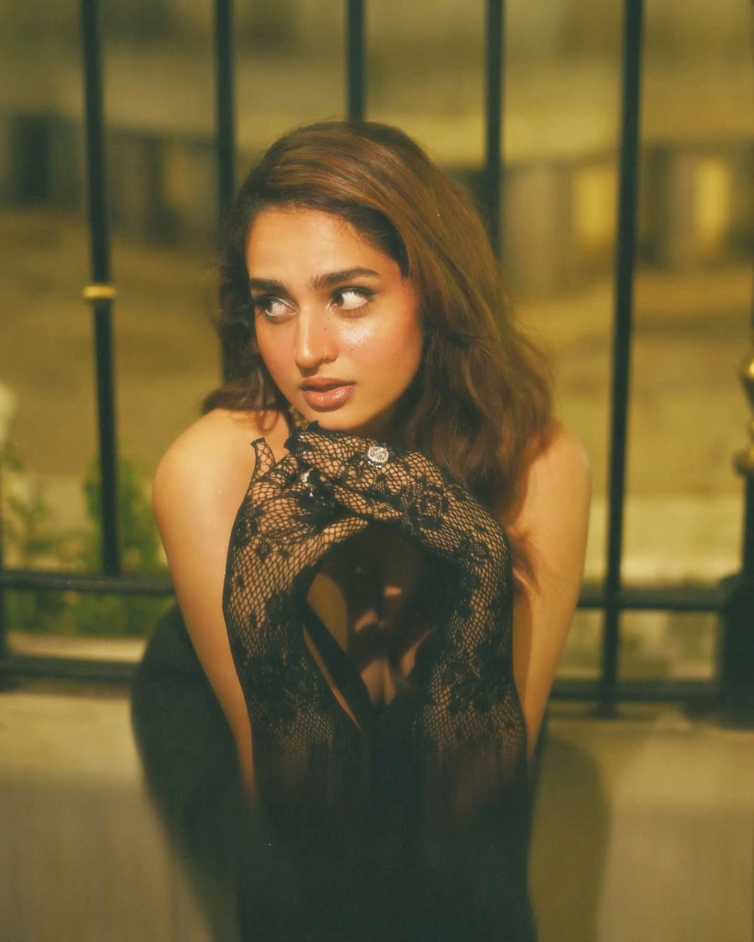 Ayesha Khan Stunning Looks in Black Dress