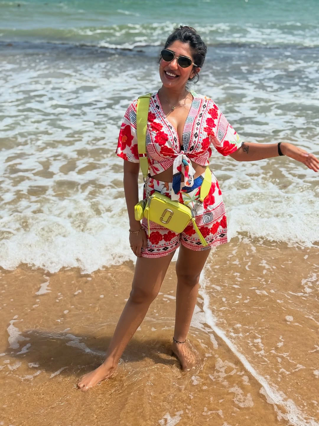 Supritha Enjoying in Beach