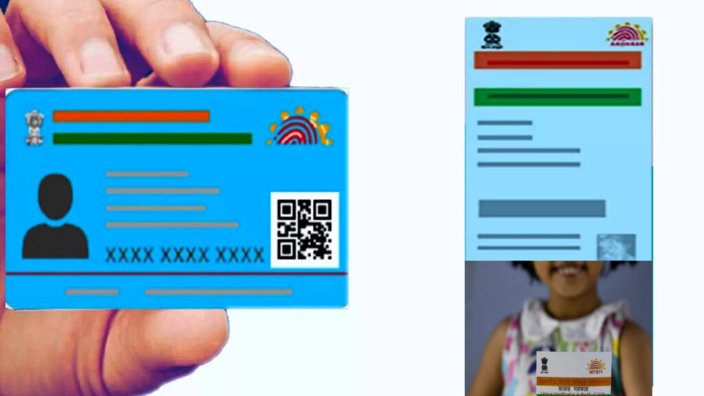 Blue Aadhaar Card