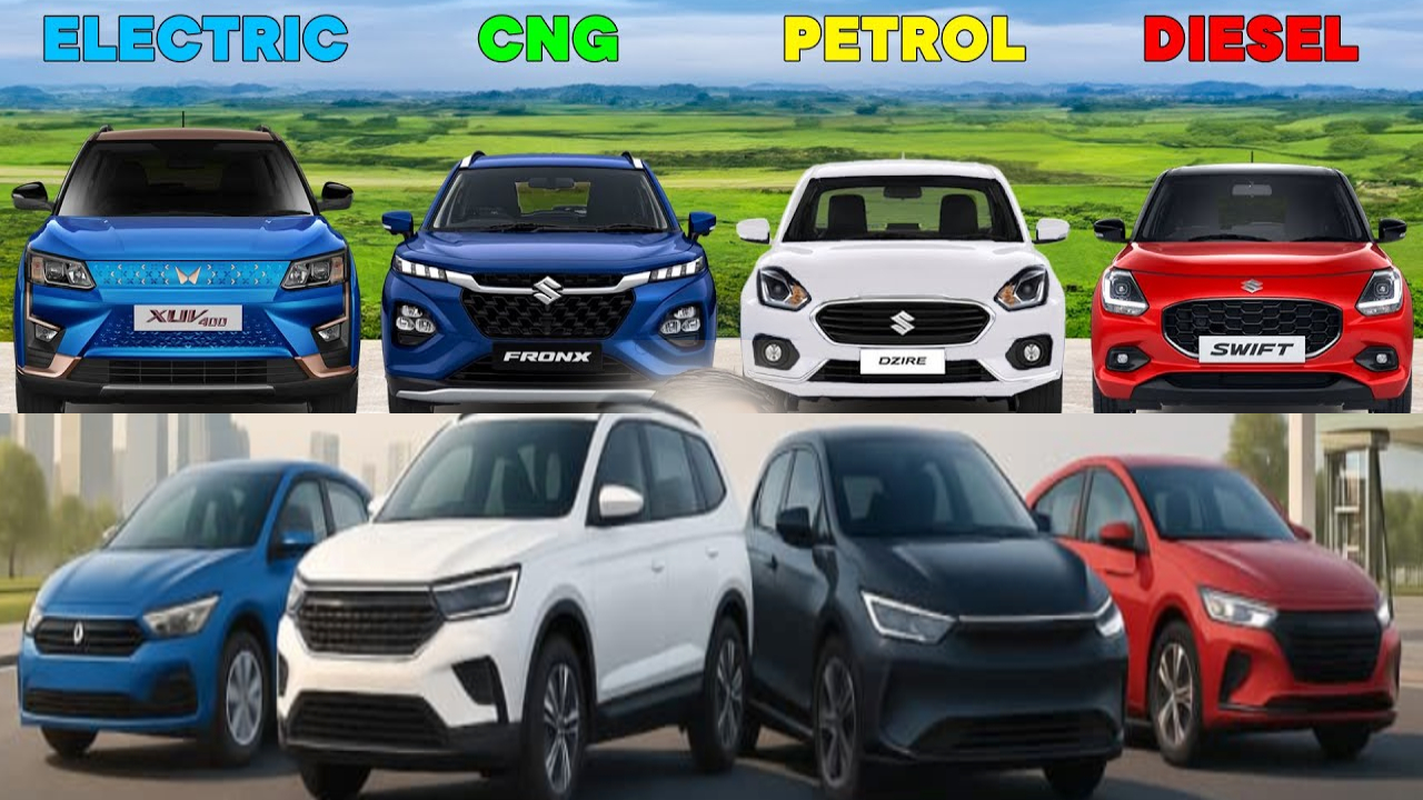 Cars Comparison : కొత్త కారు కొంటున్నారా? పెట్రోల్, డీజిల్, CNG, ఎలక్ట్రిక్ కార్లలో ఏది కొంటే బెటర్? రన్నింగ్ కాస్ట్ ఎంతంటే? ఫుల్ డిటెయిల్స్..! Cars Comparison : కొత్త కారు కొంటున్నారా? పెట్రోల్, డీజిల్, CNG, ఎలక్ట్రిక్ కార్లలో ఏది కొంటే బెటర్? రన్నింగ్ కాస్ట్ ఎంతంటే? ఫుల్ డిటెయిల్స్..!