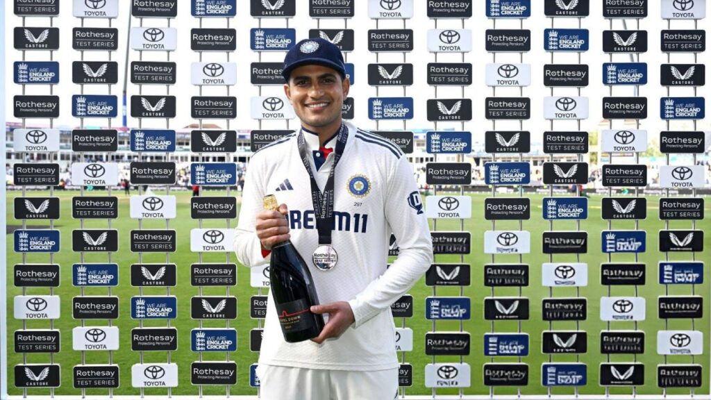 ENG vs IND 2nd Test Team India Captain Shubman Gill with POTM award